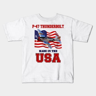 P-47 Thunderbolt Made in the USA Kids T-Shirt